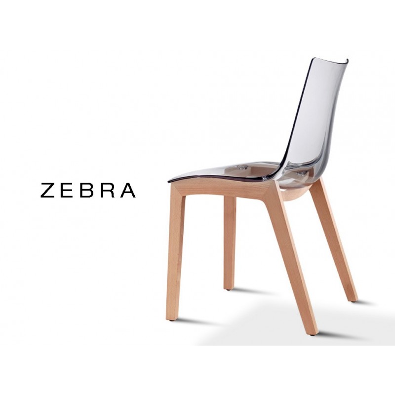 zebra chaise design assise polycarbonate fum structure bois de htre naturel lot de - Chaise Plastique Transparent zebra chaise design assise polycarbonate fum structure bois de htre naturel lot de - Chaise Plastique Transparent