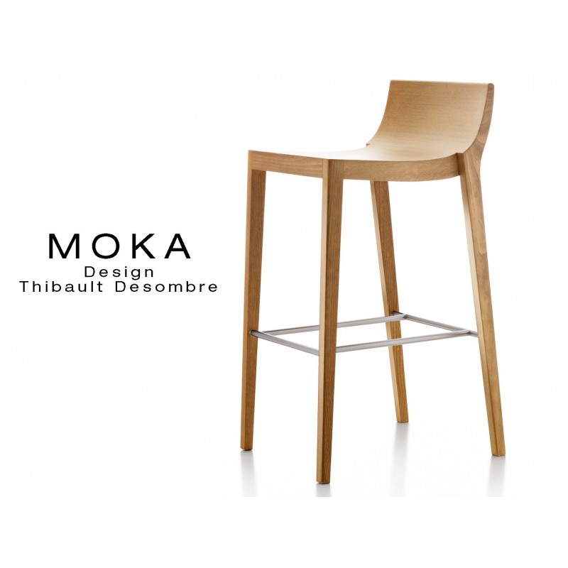 Tabouret Design Bois lot de 6 tabourets design moka structure et assise bois Tabouret Design Bois lot de 6 tabourets design moka structure et assise bois