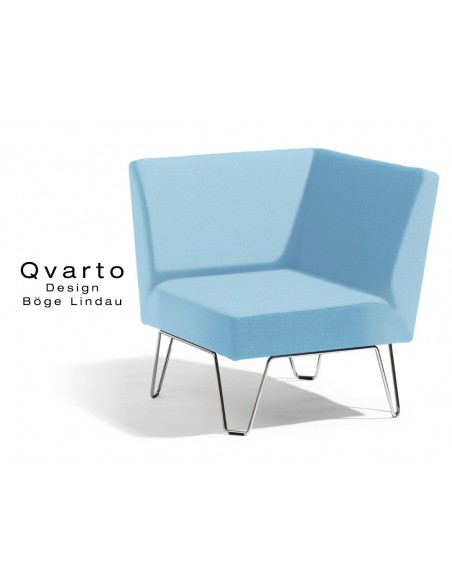 QVARTO canapé d'angle modulable habillage tissu CAMIRA gamme Xtrème couleur Arecibo.
