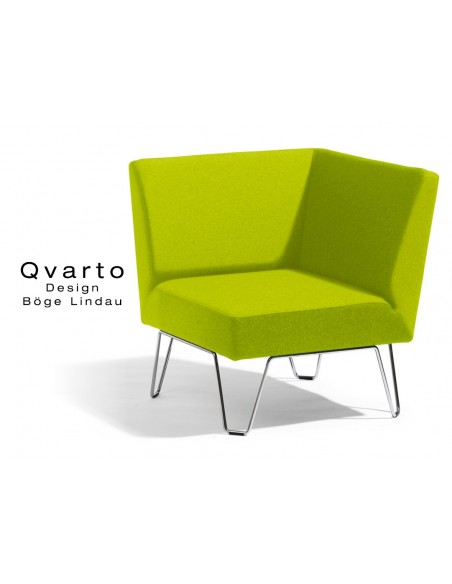 QVARTO canapé d'angle modulable habillage tissu CAMIRA gamme Xtrème couleur Madura.