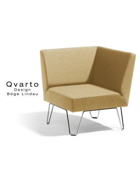 QVARTO canapé d'angle modulable habillage tissu CAMIRA gamme Xtrème couleur Manado.