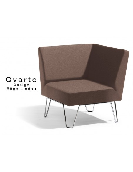 QVARTO canapé d'angle modulable habillage tissu CAMIRA gamme Xtrème couleur Nougat.