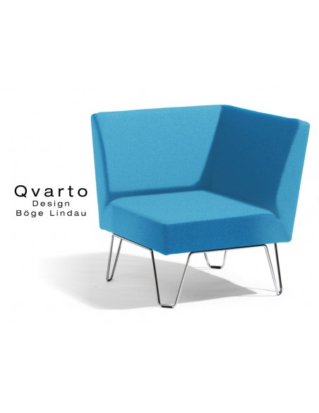 QVARTO canapé d'angle modulable habillage tissu CAMIRA gamme Xtrème couleur Parasol.