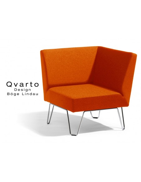 QVARTO canapé d'angle modulable habillage tissu CAMIRA gamme Xtrème couleur Tortuga.