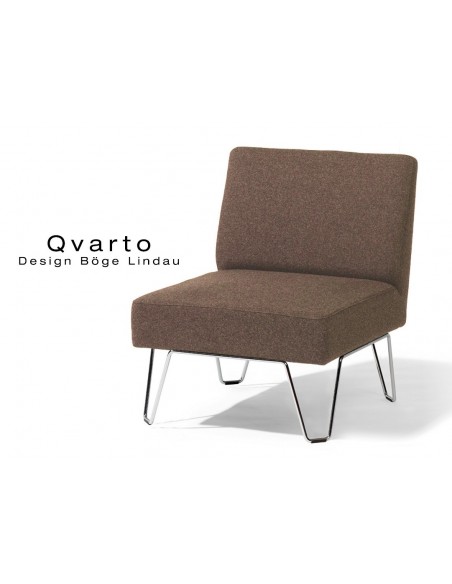 QVARTO canapé modulable ou fauteuil habillage gamme CAMIRA, tissu Xtrème couleur Nougat.
