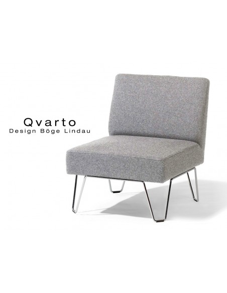 QVARTO canapé modulable ou fauteuil habillage gamme CAMIRA, tissu Xtrème couleur Slip (gris).