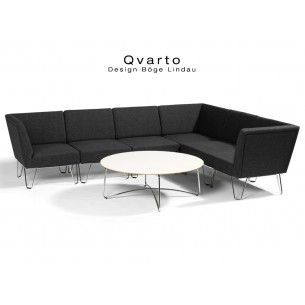 QVARTO canapé d'angle 6 modulables habillage gamme CAMIRA - tissu Xtrème couleur Andaman.