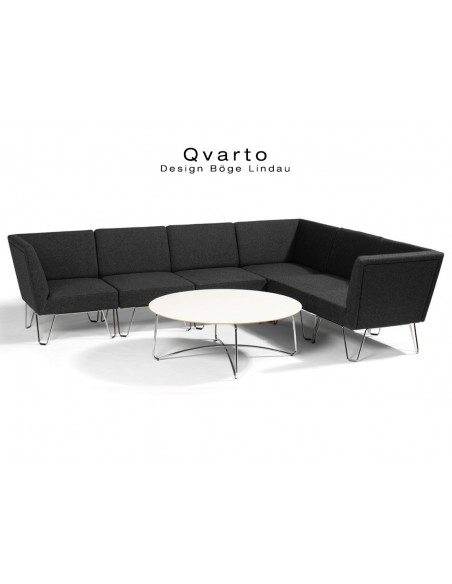 QVARTO canapé d'angle 6 modulables habillage gamme CAMIRA - tissu Xtrème couleur Andaman.