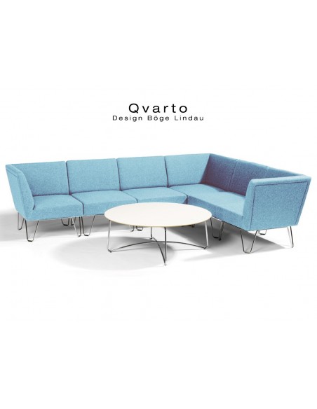 QVARTO canapé d'angle 6 modulables habillage gamme CAMIRA - tissu Xtrème couleur Arecibo.