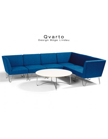 QVARTO canapé d'angle 6 modulables habillage gamme CAMIRA - tissu Xtrème couleur Honeymoon.