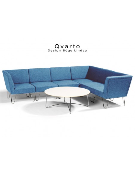 QVARTO canapé d'angle 6 modulables habillage gamme CAMIRA - tissu Xtrème couleur Martinique.