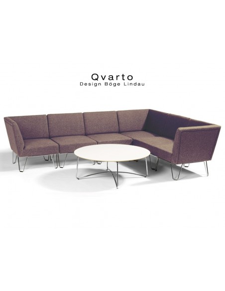 QVARTO canapé d'angle 6 modulables habillage gamme CAMIRA - tissu Xtrème couleur Nougat.