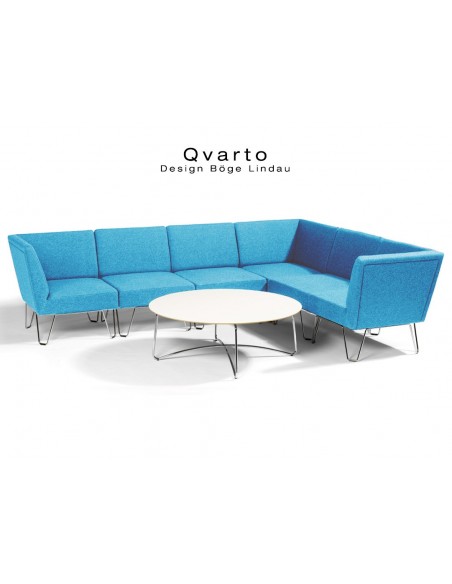 QVARTO canapé d'angle 6 modulables habillage gamme CAMIRA - tissu Xtrème couleur Parasol.
