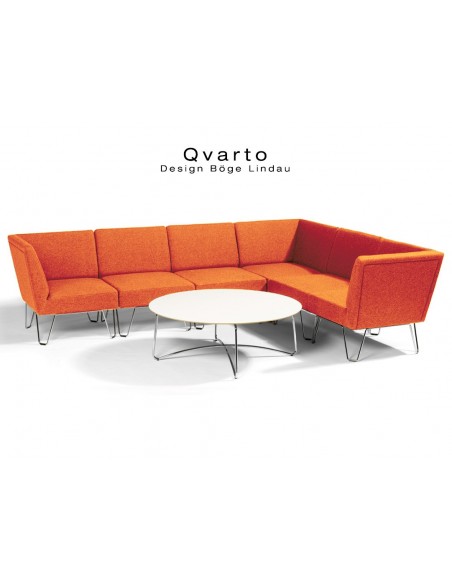 QVARTO canapé d'angle 6 modulables habillage gamme CAMIRA - tissu Xtrème couleur Tortuga.