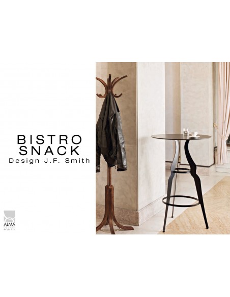 Lot de 2 mange-debouts "BISTRO" ronde au design rétro.