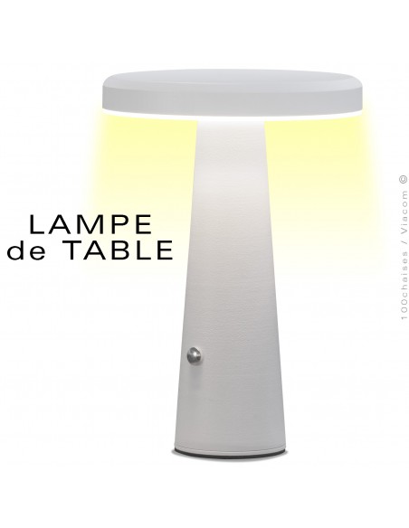 Lampe LED de table pour extérieur FUNGUS, rechargeable à batterie via un câble USB-C.‎