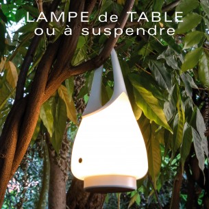 Lampe LED de table pour extérieur LANTERNE, rechargeable à batterie via un câble USB-C.‎
