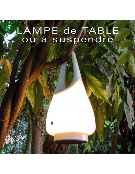 Lampe LED de table pour extérieur LANTERNE, rechargeable à batterie via un câble USB-C.‎