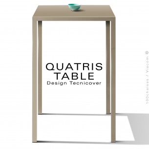 Mange debout QUATRIS, structure acier galvanisé peint beige, piétement niveau automatique, 60x60 ou 70x70 cm.