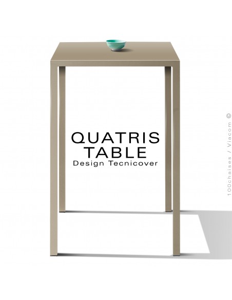 Mange debout QUATRIS, structure acier galvanisé peint beige, piétement niveau automatique, 60x60 ou 70x70 cm.