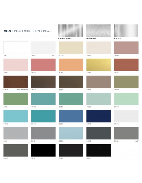 Palette peinture finition structure tabouret ARTY, avec fixation au sol.
