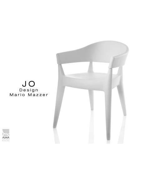 JO fauteuil en polypropylène - lot de 2 fauteuils blanc.