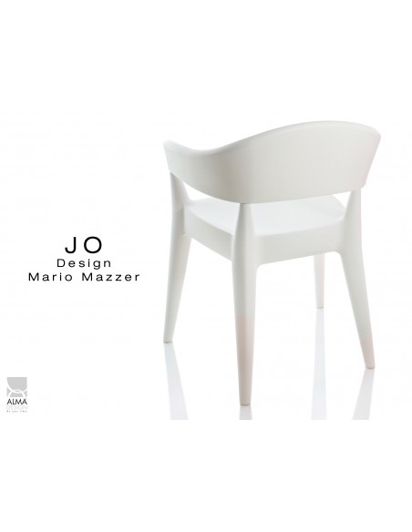 JO fauteuil en polypropylène - lot de 2 fauteuils blanc.