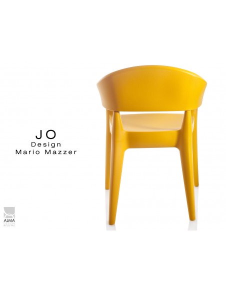 JO fauteuil en polypropylène - lot de 2 fauteuils jaune.