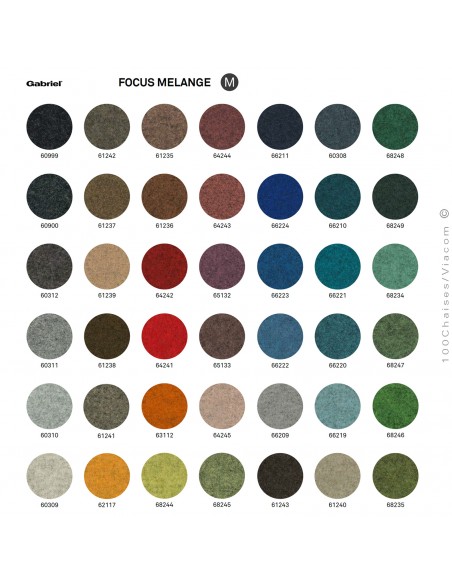 Gamme tissu FOCUS MELANGE, 100% laine New Zealand, couleur au choix.