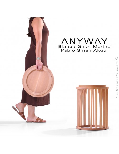 Option plateau amovible petite table ANYWAY.