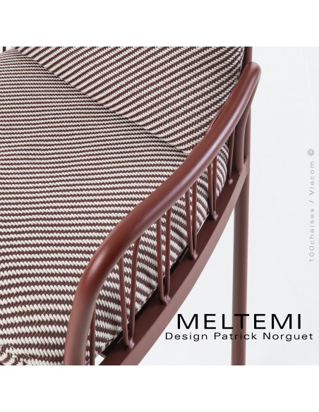 Délais tissu Double BROWNIE, hydrofuge, déhoussable. Assise et dossier.