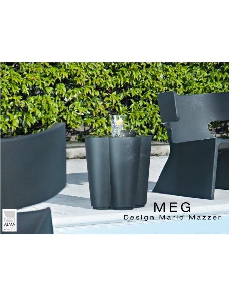MEG fauteuil design en polyéthylène - lot de 3 fauteuils.
