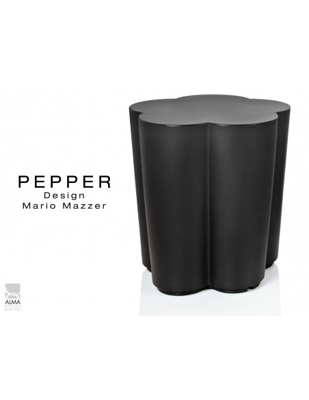 PEPPER tabouret ou table design d'appoint anthracite (noir).