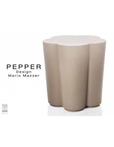 PEPPER tabouret ou table design d'appoint sable.