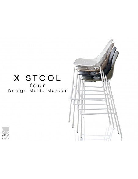 X-STOOL Four 75 - tabouret empilable.
