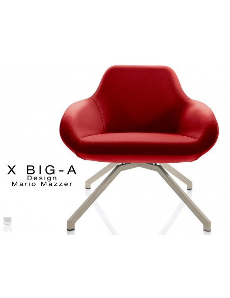 X BIG-A fauteuil lounge design piétement sable, habillage "Laine type feutre"- TE184