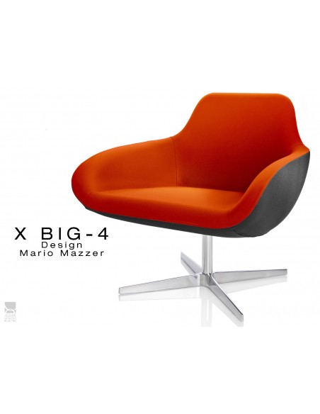X BIG-4 fauteuil - Habillage tissu assise "Crep" - TE35