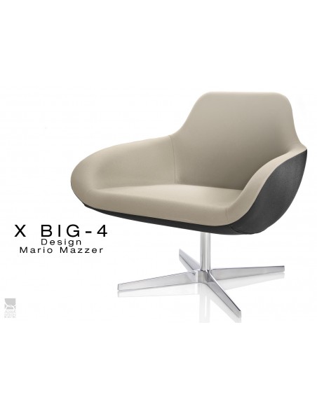 X BIG-4 fauteuil - Habillage tissu assise "Crep" - TE40