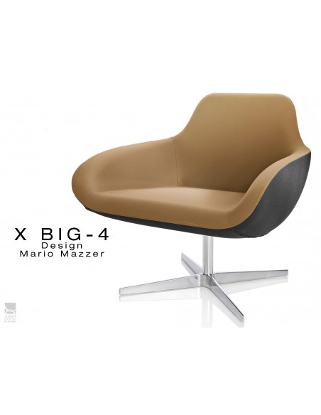 X BIG-4 fauteuil - Habillage tissu assise "Crep" - TE41