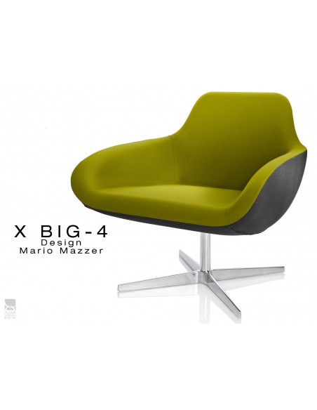 X BIG-4 fauteuil - Habillage tissu assise "Crep" - TE48