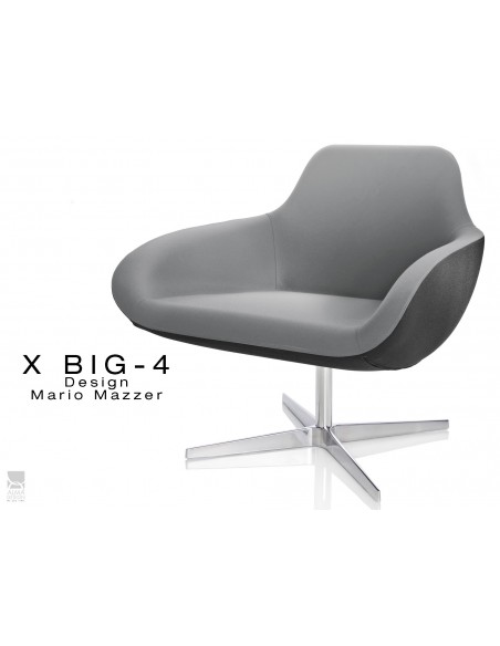X BIG-4 fauteuil - Habillage tissu assise "Crep" - TE61