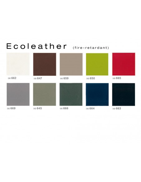 Fauteuil JOLLY-4 piétement acier chromé et habillage gamme éco-cuir, couleur au choix.