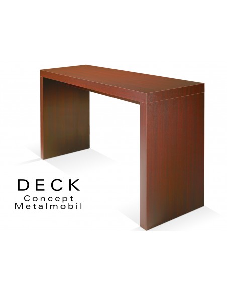 DECK table mange debout ou console d'appoint plaquage stratifié aspect Noyer..