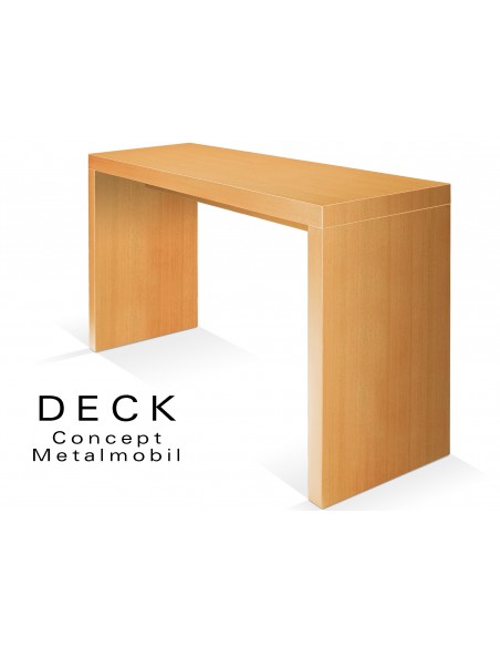 DECK table mange debout ou console d'appoint plaquage stratifié aspect Erable.