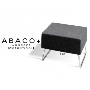 ABACO+ 815 - Tabouret d'appoint ou module de banquette, couleur noire.