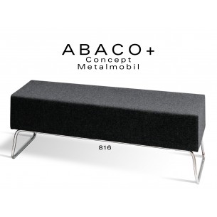 ABACO+ 816 - Banquette d'appoint ou simple module, couleur noire.