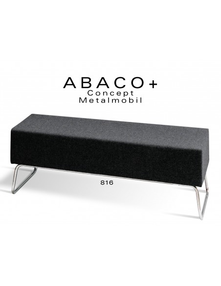 ABACO+ 816 - Banquette d'appoint ou simple module, couleur noire.