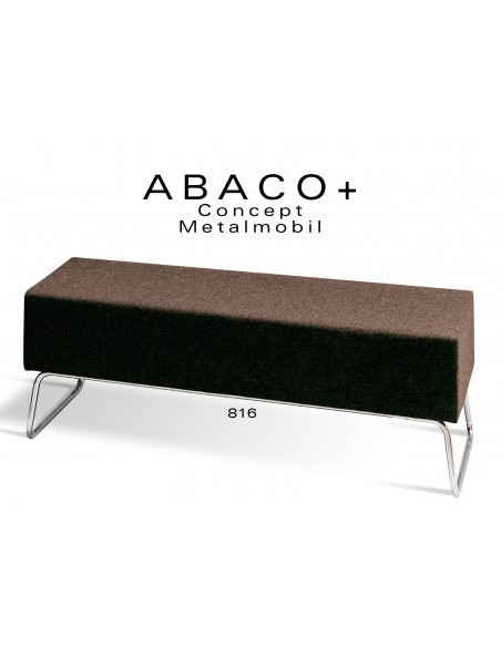 ABACO+ 816 - Banquette d'appoint ou simple module, couleur marron.