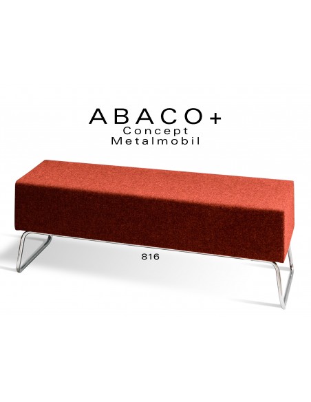 ABACO+ 816 - Banquette d'appoint ou simple module, rouge brique.