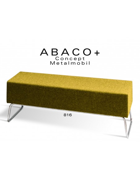 ABACO+ 816 - Banquette d'appoint ou simple module, couleur vert/jaune.